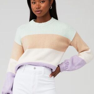 For Love And Lemons Pastel Colorblock Sweater